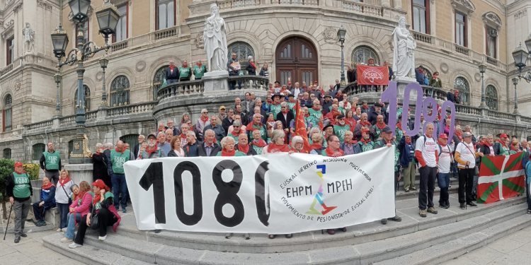 Pensionistas realizan marcha desde distintos puntos a Vitoria-Gasteiz, por 1080€ de pensión mínima