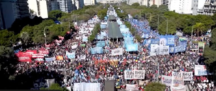 ARGENTINA. La izquierda movilizó a decenas de miles de personas contra el FMI, el hambre y el desempleo