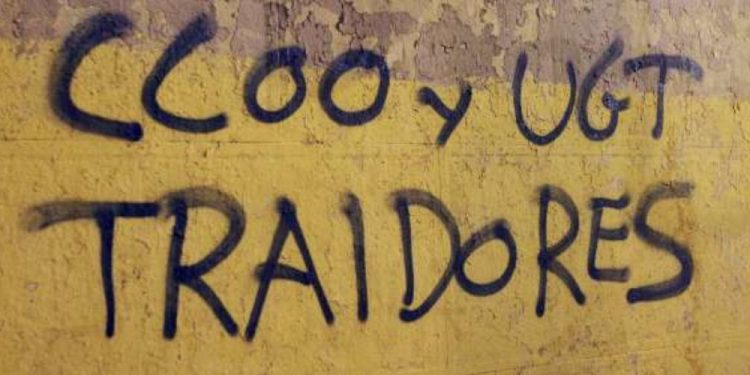 CC.OO y UGT han renunciado indefinidamente al 12,57% de los salarios