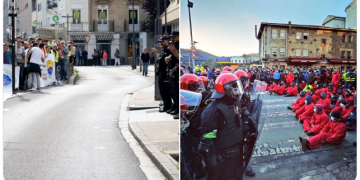 Diferencias si se manifiestan trabajadores o cuando la que reivindica es la propia policía