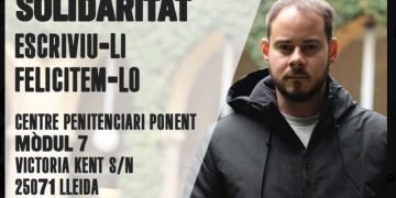 Iniciativa para apoyar a Pablo Hasél, preso político que hoy cumple tres años en la cárcel