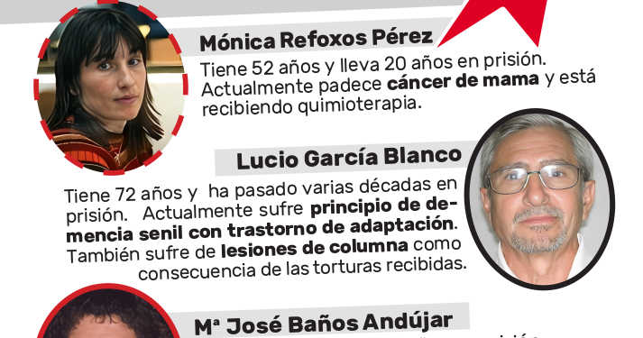 Piden la libertad de los presos políticos enfermos