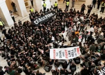 EEUU. Invasión del Capitolio en solidaridad con el pueblo palestino