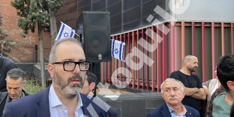La foto que demuestra la presencia del líder de UGT en una concentración de apoyo a Israel