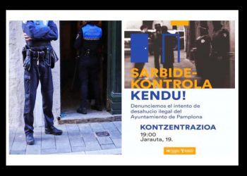 Los vecinos del nuevo bloque de viviendas socialistas de Iruñea están sitiados por la policía (+ vídeo)