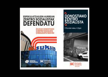 La empresa constructora Sukia quiere desalojar el Centro Socialista de Donostia (+ vídeo)