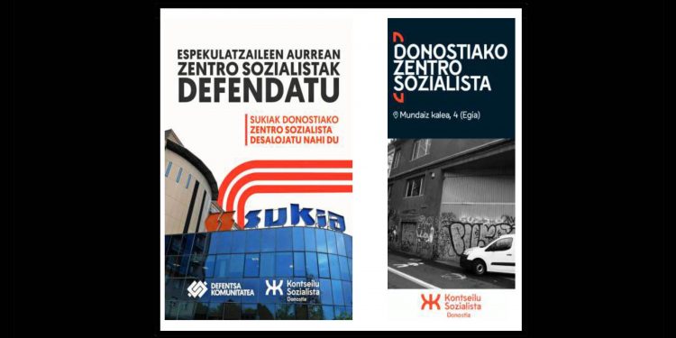 La empresa constructora Sukia quiere desalojar el Centro Socialista de Donostia (+ vídeo)