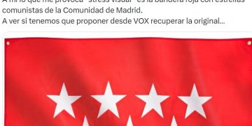 Rocío Monasterio (Vox), quiere eliminar por comunista la bandera de la Comunidad de Madrid