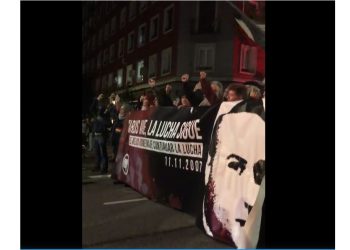 «Aquí están los antifascistas», una nueva movilización recordó en Madrid a Carlos Palomino (Video)