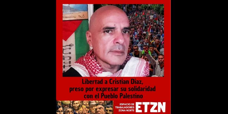 ARGENTINA. Obrero metalúrgico encarcelado por mostrar su apoyo a Palestina