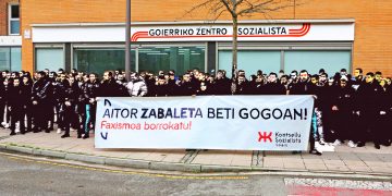 El Movimiento Socialista recuerda a Aitor Zabaleta en el 25 aniversario de su asesinato fascista