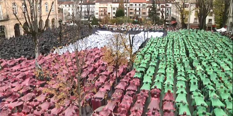 Se suceden los actos solidarios con Palestina; observen el de Gernika