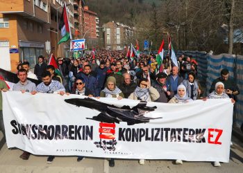 Masiva manifestación entre Ordizia y Beasain para denunciar la complicidad de empresas y gobiernos con el sionismo