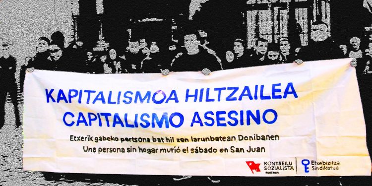 Bajo el cruel sistema capitalista siempre habrá personas que se verán obligas a dormir en la calle