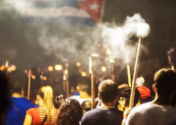 CUBA. Marcha de las antorchas, en La Habana, para recordar el natalicio de José Martí