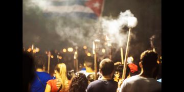 CUBA. Marcha de las antorchas, en La Habana, para recordar el natalicio de José Martí