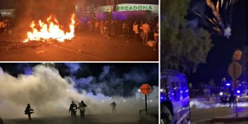 Los antidisturbios reprimen una protesta de trabajadores contra Mercadona (Videos)