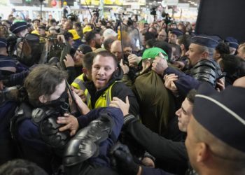 FRANCIA. Observen el recibimiento de los agricultores al presidente Macron