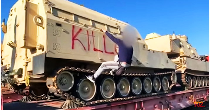 GRECIA. Militantes comunistas bloquearon un tren que transportaba tanques de EE.UU. y la OTAN