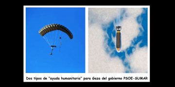 España lanza alimentos sobre Gaza… ¿para que la población sea asesinada menos desnutrida?