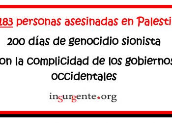 PALESTINA. Escalofriantes datos tras 200 días de genocidio sionista