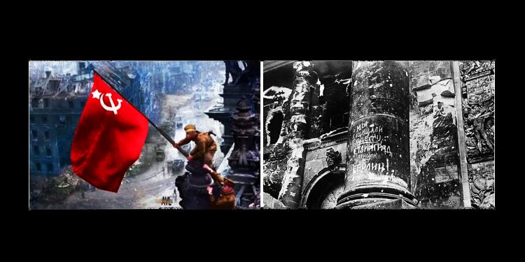 Recuerdan a Alemania estas palabras escritas en una de las columnas del Reichstag