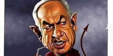 El lobby sionista prohíbe esta caricatura de Netanyahu en un diario francés; difusión