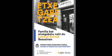 El Kontseilu Sozialista Goierri denuncia que Laboral Kutxa quiere dejar en la calle a una familia en Beasain