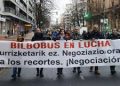 Los trabajadores de Bilbobus rechazan el preacuerdo firmado por CC.OO y UGT y continúan con la huelga indefinida