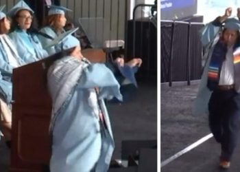 Estudiante antisionista de la Universidad de Columbia recibe su diploma con grilletes