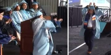 Estudiante antisionista de la Universidad de Columbia recibe su diploma con grilletes