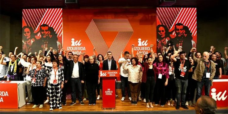 IU acaba su XIII asamblea que realizó en la sede de UGT con la ausencia de Yolanda Díaz