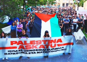 GKS comienza una acampada en Donostia por Palestina y para denunciar a la UE y la OTAN