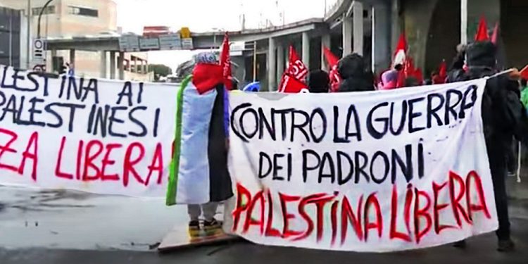 ITALIA. El puerto de Génova ha sido bloqueado por manifestantes en apoyo a Palestina