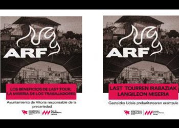 Azkena Rock: La Red de Autodefensa Laboral denuncia que los beneficios de Last Tour son la miseria de los trabajadores