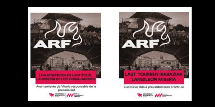 Azkena Rock: La Red de Autodefensa Laboral denuncia que los beneficios de Last Tour son la miseria de los trabajadores
