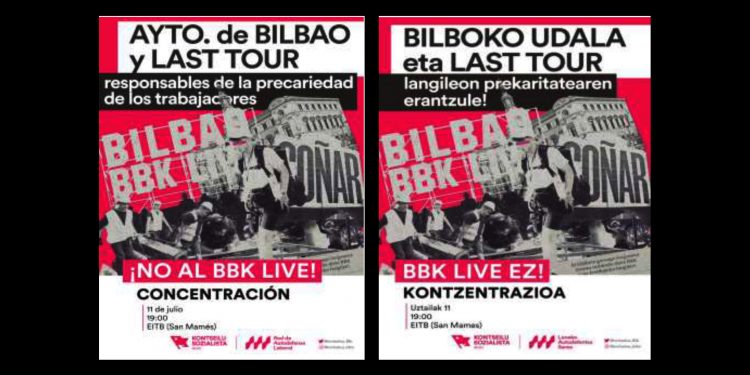 La Red de Autodefensa Laboral llama a una concentración para decir ¡No al BBK LIVE!