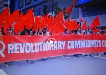 EE.UU. Marcha comunista tiñe de rojo las calles de Filadelfia (vídeo)