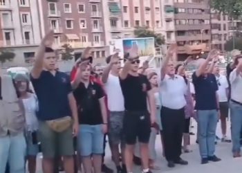 (Video) Cánticos fascistas hoy en el centro de Madrid con total impunidad