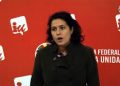 La co-portavoz colegiada de IU, Amanda Meyer, asume la presencia del PS en el Nuevo Frente Popular francés
