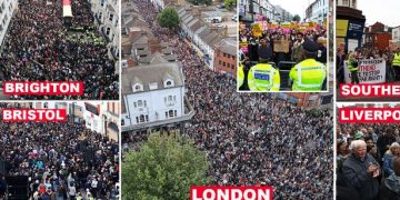 REINO UNIDO. Decenas de miles de manifestantes hacen frente al fascismo