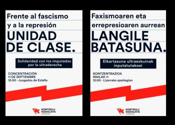 El próximo 11 de septiembre serán juzgados dos vecinos de Lizarra denunciados por Vox