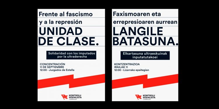 El próximo 11 de septiembre serán juzgados dos vecinos de Lizarra denunciados por Vox