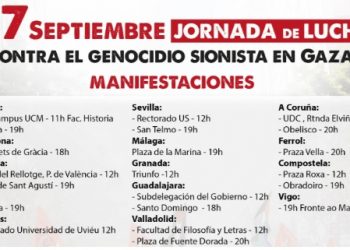 Hora y lugar de las manifestaciones por Palestina convocadas por el Sindicato de Estudiantes