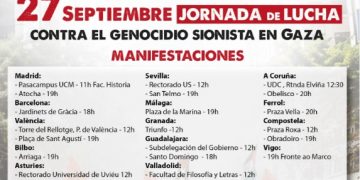 Hora y lugar de las manifestaciones por Palestina convocadas por el Sindicato de Estudiantes
