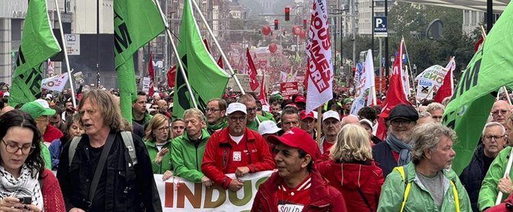 BÉLGICA. Gran manifestación obrera en Bruselas