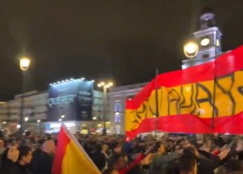 La extrema derecha falangista se manifestó en Madrid con absoluta impunidad contra la emigración