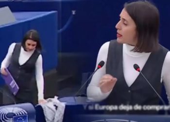 La eurodiputada de Podemos Irene Montero obligada a quitarse el pañuelo palestino