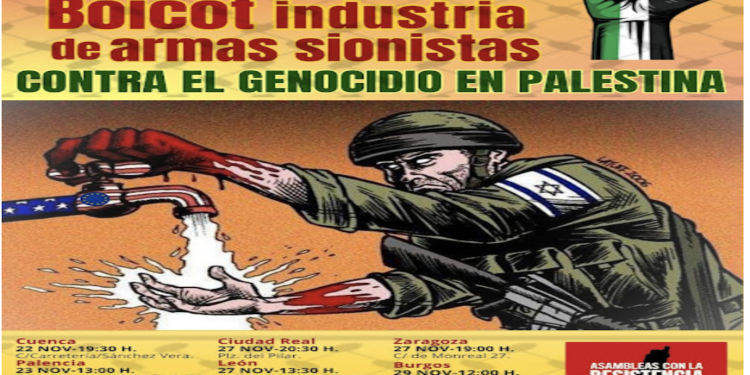 Concentraciones: Boicot industria de armas sionistas. ¡Contra el genocidio en Palestina!