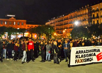 Contramovilización antifascista provocó la suspensión de concentración reaccionaria en Donostia
